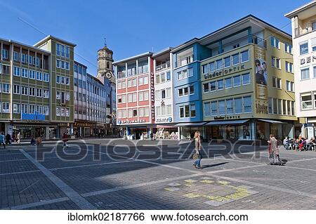 Stock Photograph - Marktplatz square, Stuttgart, Baden-Wuerttemberg, southern Germany, Germany, Europe. Fotosearch