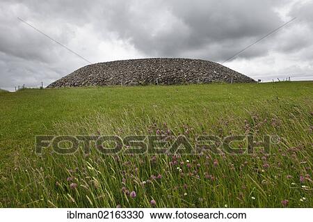Stock Image - Megalithic site, Carrowmore Megalithic Cemetery, County Sligo, Connacht, Ireland, Europe. Fotosearch