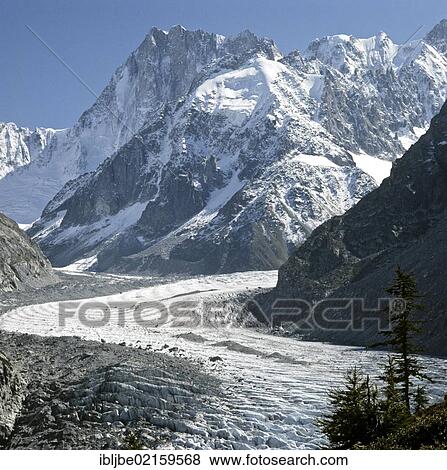 Mer de Glace near Chamonix, glacier, Mont Blanc Massif, France, Europe View Large Photo Image Stock Photo - Mer de Glace near Chamonix, glacier, Mont Blanc Massif, France, Europe. Fotosearch