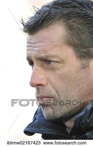 Stock Image - Michael Skibbe, coach of Hertha BSC Berlin, portrait, Mercedes-Benz Arena, Stuttgart, Baden-Wuerttemberg, Germany, Europe. Fotosearch