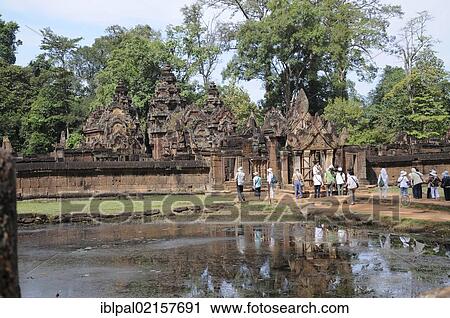 Moat, temple, Banteay Srei, Angkor, Siem Reap, Cambodia, Southeast Asia, Asia View Large Photo Image Stock Image - Moat, temple, Banteay Srei, Angkor, Siem Reap, Cambodia, Southeast Asia, Asia. Fotosearch