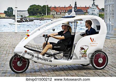 Modern rickshaw at the harbour in Copenhagen, Denmark, Europe View Large Photo Image Stock Image - Modern rickshaw at the harbour in Copenhagen, Denmark, Europe. Fotosearch