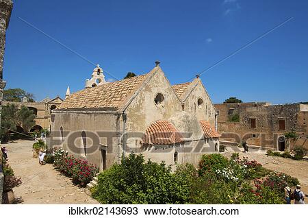 Moni Arkadi Monastery, Crete, Greece, Europe View Large Photo Image Stock Image - Moni Arkadi Monastery, Crete, Greece, Europe. Fotosearch