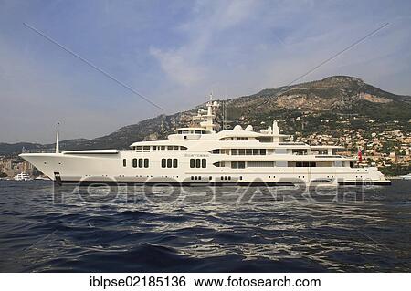 Motor yacht "Ecstasea", smallest and fastest yacht of the fleet of Roman Abramovich, length 85. 95m, built in 2004 by shipyard Feadship, top speed 35 knots, on the Côte d'Azur, France, Mediterranean, Europe View Large Photo Image Stock Photograph - Motor yacht "Ecstasea", smallest and fastest yacht of the fleet of Roman Abramovich, length 85. 95m, built in 2004 by shipyard Feadship, top speed 35 knots, on the Côte d'Azur, France, Mediterranean, Europe. Fotosearch