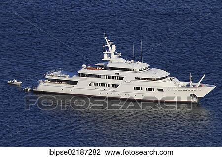 Stock Image - Motor yacht, Nomad, build by Oceanfast, overall length 69. 49 m, built in 2003, on the Côte d'Azur, France, Mediterranean, Europe. Fotosearch