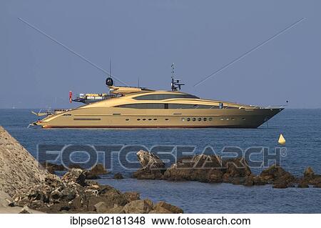 Motor yacht "O'Khalila", 45. 72m, built in 2007 by Palmer Johnson Yachts, off Antibes, Cote d'Azur, France, Mediterranean, Europe View Large Photo Image Stock Photo - Motor yacht "O'Khalila", 45. 72m, built in 2007 by Palmer Johnson Yachts, off Antibes, Cote d'Azur, France, Mediterranean, Europe. Fotosearch