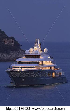 Motor yacht, Radiant, built by Luerssen Yachts, overall length, 110 metres, built in 2009, owned by the Al Futtaim family, United Arab Emirates, at Cap Martin, Côte d'Azur, France, Mediterranean, Europe, Asia View Large Photo Image Stock Photo - Motor yacht, Radiant, built by Luerssen Yachts, overall length, 110 metres, built in 2009, owned by the Al Futtaim family, United Arab Emirates, at Cap Martin, Côte d'Azur, France, Mediterranean, Europe, Asia. Fotosearch
