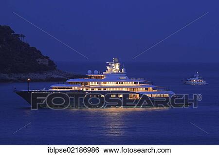 Motor yacht, Radiant, built by Luerssen Yachts, overall length, 110 metres, built in 2009, owned by the Al Futtaim family, United Arab Emirates, at Cap Martin, Côte d'Azur, France, Mediterranean, Europe, Asia View Large Photo Image Stock Photograph - Motor yacht, Radiant, built by Luerssen Yachts, overall length, 110 metres, built in 2009, owned by the Al Futtaim family, United Arab Emirates, at Cap Martin, Côte d'Azur, France, Mediterranean, Europe, Asia. Fotosearch