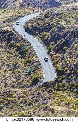 Mountain road at Santa Lucía de Tirajana, Tirajana, Gran Canaria, Canary Islands, Spain, Europe View Large Photo Image Stock Photograph - Mountain road at Santa Lucía de Tirajana, Tirajana, Gran Canaria, Canary Islands, Spain, Europe. Fotosearch