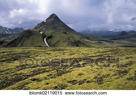Stock Photography - Mountain Storhiver in Álftavatn, Laugavegur hiking trail, Fjallabak nature reserve, highland, Iceland, Europe. Fotosearch