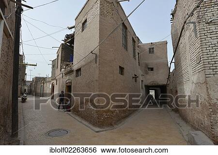 Mud-brick houses, Uighur historic centre of Kashgar, Silk Road, Xinjiang, China, Asia View Large Photo Image Stock Photograph - Mud-brick houses, Uighur historic centre of Kashgar, Silk Road, Xinjiang, China, Asia. Fotosearch