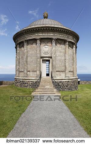 Stock Photo - Mussenden Temple, Downhill Estate, County Derry, Northern Ireland, Great Britain, Europe. Fotosearch