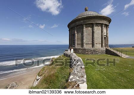 Stock Photograph - Mussenden Temple, Downhill Estate, County Derry, Northern Ireland, Great Britain, Europe. Fotosearch