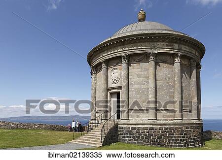 Stock Photography - Mussenden Temple, Downhill Estate, County Derry, Northern Ireland, Great Britain, Europe. Fotosearch