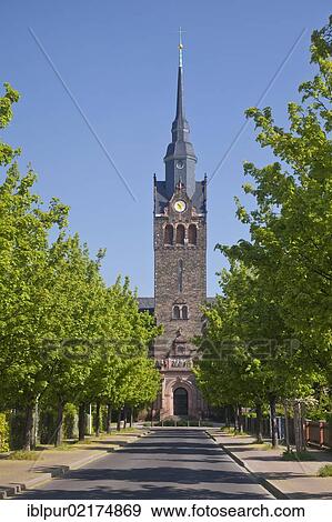 New Church of St. Peter and Paul, Johann-Sebastian-Bach-Strasse, Coswig, Saxon Elbe, Saxony, Germany, Europe View Large Photo Image Stock Photo - New Church of St. Peter and Paul, Johann-Sebastian-Bach-Strasse, Coswig, Saxon Elbe, Saxony, Germany, Europe. Fotosearch