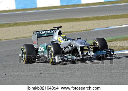 Picture - Nico Rosberg, GER, MercedesGP F1 Team during the first Formula One testing sessions for the 2012 season in Jerez, Spain, Europe. Fotosearch