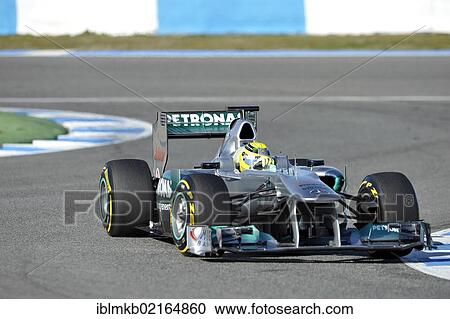 Stock Image - Nico Rosberg, GER, MercedesGP F1 Team during the first Formula One testing sessions for the 2012 season in Jerez, Spain, Europe. Fotosearch