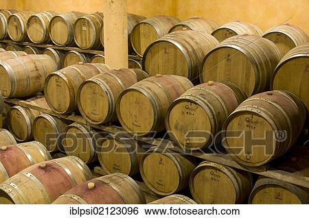 Oak wine barrels in wine cellar in Montalcino, Toscana, Tuscany, Italy, Europe View Large Photo Image Stock Photograph - Oak wine barrels in wine cellar in Montalcino, Toscana, Tuscany, Italy, Europe. Fotosearch