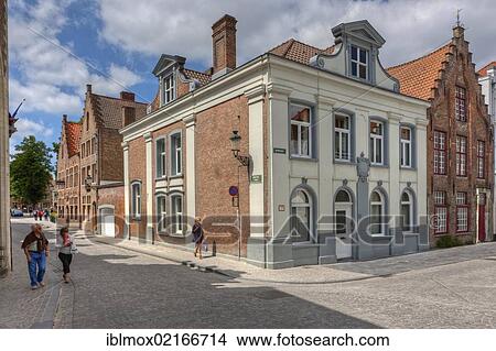 Old canal houses near Onze-Lieve-Vrouwekerk, Church of Our Lady, historic centre of Burges, UNESCO World Heritage Site, West Flanders, Flemish Region, Belgium, Europe View Large Photo Image Picture - Old canal houses near Onze-Lieve-Vrouwekerk, Church of Our Lady, historic centre of Burges, UNESCO World Heritage Site, West Flanders, Flemish Region, Belgium, Europe. Fotosearch