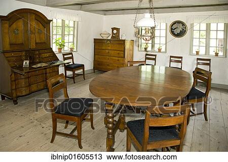 Old dining room, the Funen Village open air museum, Odense, Denmark, Europe View Large Photo Image Stock Image - Old dining room, the Funen Village open air museum, Odense, Denmark, Europe. Fotosearch