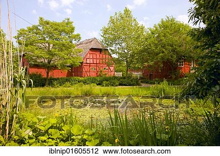 Old red farm at village pond, the Funen Village open air museum, Odense, Denmark, Europe View Large Photo Image Stock Image - Old red farm at village pond, the Funen Village open air museum, Odense, Denmark, Europe. Fotosearch