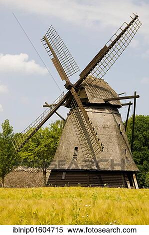 Old thatched windmill at the Funen Village open air museum, Denmark, Europe View Large Photo Image Stock Photography - Old thatched windmill at the Funen Village open air museum, Denmark, Europe. Fotosearch