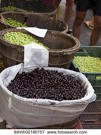 Olives, weekly market, Sineu, Majorca, Balearic Islands, Spain, Europe View Large Photo Image Stock Photo - Olives, weekly market, Sineu, Majorca, Balearic Islands, Spain, Europe. Fotosearch