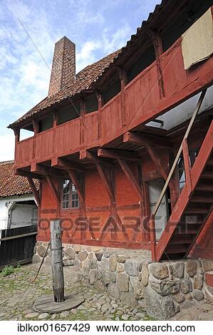 Stock Photo - Open-air museum, the Old Town or Den Gamle By, Århus or Aarhus, Jutland, Denmark, Europe. Fotosearch