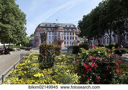 Stock Photography - Osteiner Hof, Court of Ostein, on Schillerplatz square, Mainz, Rhineland-Palatinate, Germany, Europe. Fotosearch