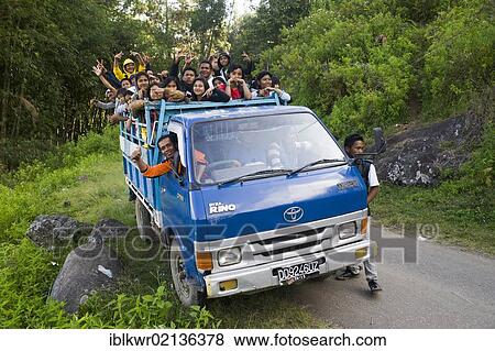 Overloaded truck, Toraja, Sulawesi, Indonesia, Asia View Large Photo Image Stock Photo - Overloaded truck, Toraja, Sulawesi, Indonesia, Asia. Fotosearch