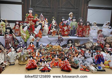 Overview of used dolls for a Buddhist memorial service, so that the souls of the dolls can be redeemed, Hokyo-ji Temple, Kyoto, Japan, East Asia, Asia View Large Photo Image Stock Photo - Overview of used dolls for a Buddhist memorial service, so that the souls of the dolls can be redeemed, Hokyo-ji Temple, Kyoto, Japan, East Asia, Asia. Fotosearch