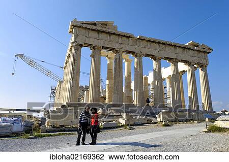 Stock Image - Parthenon Temple, the Acropolis, Athens, Greece, Europe. Fotosearch