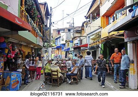 People celebrating in the streets, slums, Comuna 13, Medellin, Colombia, South America, Latin America, America, South America View Large Photo Image Stock Image - People celebrating in the streets, slums, Comuna 13, Medellin, Colombia, South America, Latin America, America, South America. Fotosearch