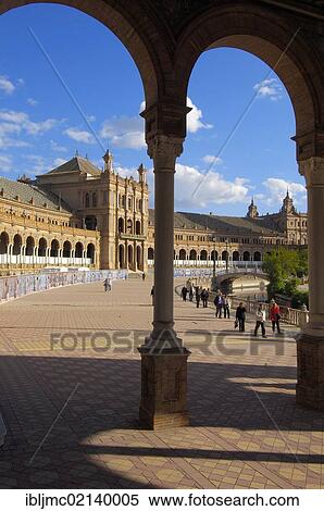Plaza de España in María Luisa Park, Seville, Andalusia, Spain, Europe View Large Photo Image Stock Photography - Plaza de España in María Luisa Park, Seville, Andalusia, Spain, Europe. Fotosearch