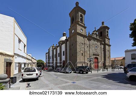Plaza del Rosario with the church of San Sebastian, historic centre of Agueimes, Gran Canaria, Canary Islands, Spain, Europe View Large Photo Image Stock Photo - Plaza del Rosario with the church of San Sebastian, historic centre of Agueimes, Gran Canaria, Canary Islands, Spain, Europe. Fotosearch