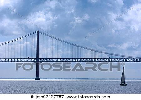 Ponte 25 de Abril, 25th of April Bridge, Tagus or Tejo River, Lisboa, Lisbon, Portugal, Europe View Large Photo Image Stock Photo - Ponte 25 de Abril, 25th of April Bridge, Tagus or Tejo River, Lisboa, Lisbon, Portugal, Europe. Fotosearch