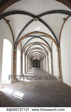 Stock Image - Portico, Schloss Corvey castle, former abbey, Hoexter, Weserbergland region, North Rhine-Westphalia, Germany, Europe. Fotosearch
