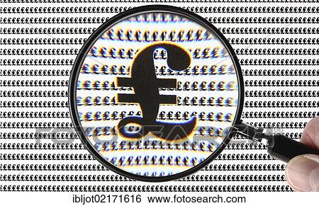 Pound symbol, currency symbol of the British pound, through a magnifying glass View Large Photo Image Stock Photograph - Pound symbol, currency symbol of the British pound, through a magnifying glass. Fotosearch