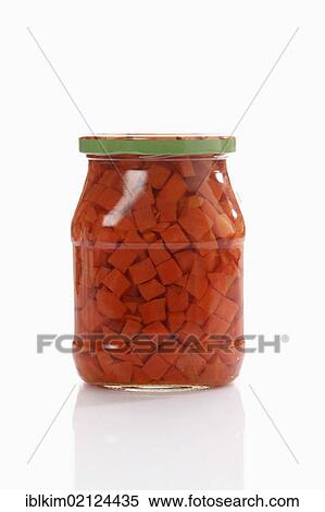 Preserved food, jar of diced carrots View Large Photo Image Stock Photography - Preserved food, jar of diced carrots. Fotosearch