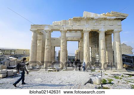 Propylaea, Acropolis, Athens, Greece, Europe View Large Photo Image Stock Image - Propylaea, Acropolis, Athens, Greece, Europe. Fotosearch