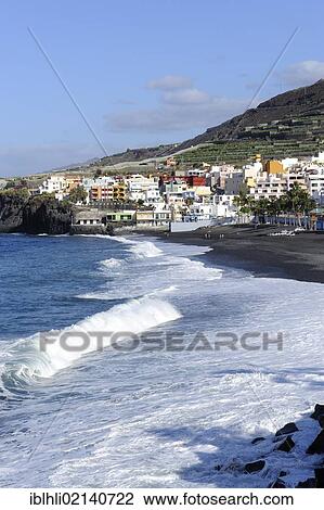 Stock Image - Puerto Naos, La Palma, Canary Islands, Spain, Europe, PublicGround, Europe. Fotosearch