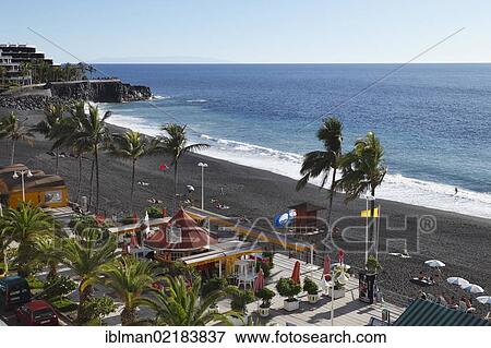 Puerto Naos, La Palma, Canary Islands, Spain, Europe View Large Photo Image Stock Photo - Puerto Naos, La Palma, Canary Islands, Spain, Europe. Fotosearch