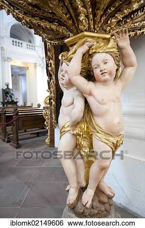 Putti adorning the pulpit of the priest, interior, Fulda Cathedral, built by Johann Dientzenhofer, 1704 - 1712, Fulda, Hesse, Germany, Europe View Large Photo Image Stock Photograph - Putti adorning the pulpit of the priest, interior, Fulda Cathedral, built by Johann Dientzenhofer, 1704 - 1712, Fulda, Hesse, Germany, Europe. Fotosearch