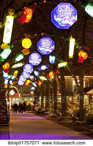 Quality Street, Christmas decoration, Tivoli, Copenhagen, Denmark, Europe View Large Photo Image Stock Image - Quality Street, Christmas decoration, Tivoli, Copenhagen, Denmark, Europe. Fotosearch