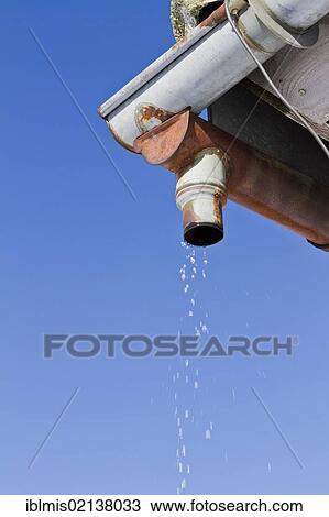 Rain gutter with melting water, Alp Spicher Mountain, Canton of St. Gallen, Switzerland, Europe View Large Photo Image Stock Image - Rain gutter with melting water, Alp Spicher Mountain, Canton of St. Gallen, Switzerland, Europe. Fotosearch