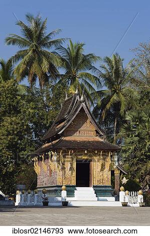 Red chapel, Ho Phra None, Wat Xieng Thong temple, Luang Prabang, Laos, Indochina, Asia View Large Photo Image Stock Image - Red chapel, Ho Phra None, Wat Xieng Thong temple, Luang Prabang, Laos, Indochina, Asia. Fotosearch