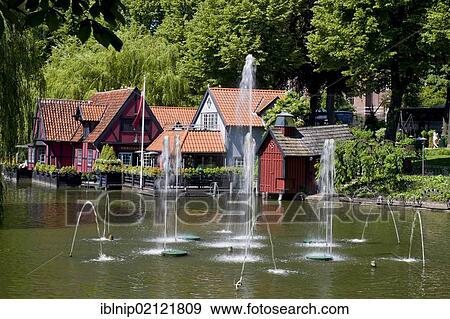 Restaurant Faergekroens Bryghus in Tivoli, Copenhagen, Denmark, Europe View Large Photo Image Stock Photo - Restaurant Faergekroens Bryghus in Tivoli, Copenhagen, Denmark, Europe. Fotosearch