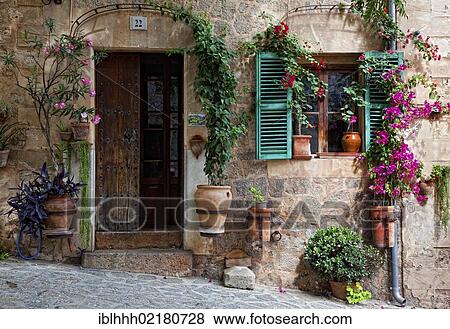 Restaurant, Valldemossa, Majorca, Balearic Islands, Spain, Europe View Large Photo Image Stock Photo - Restaurant, Valldemossa, Majorca, Balearic Islands, Spain, Europe. Fotosearch