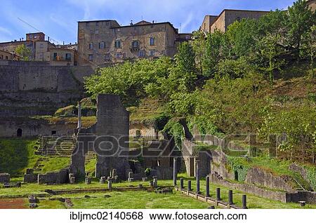 Roman theatre, Volterra, Tuscany, Italy, Europe View Large Photo Image Stock Photo - Roman theatre, Volterra, Tuscany, Italy, Europe. Fotosearch