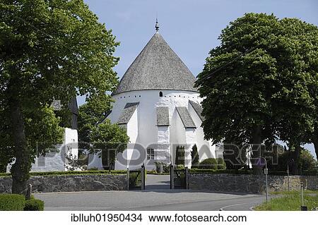 Round church, Bornholm, Denmark, Europe View Large Photo Image Picture - Round church, Bornholm, Denmark, Europe. Fotosearch